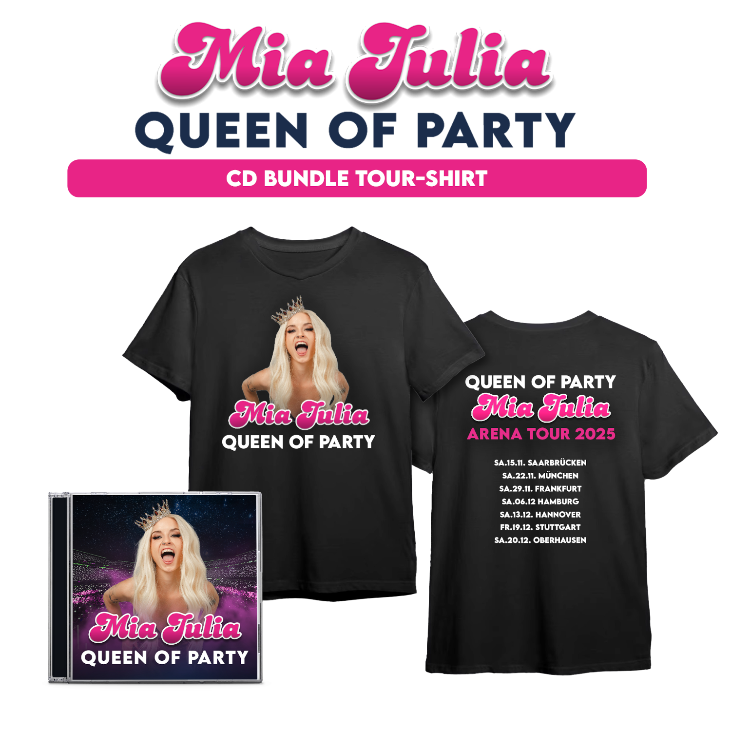 Mia Julia Queen Of Party CD + T-Shirt 416200