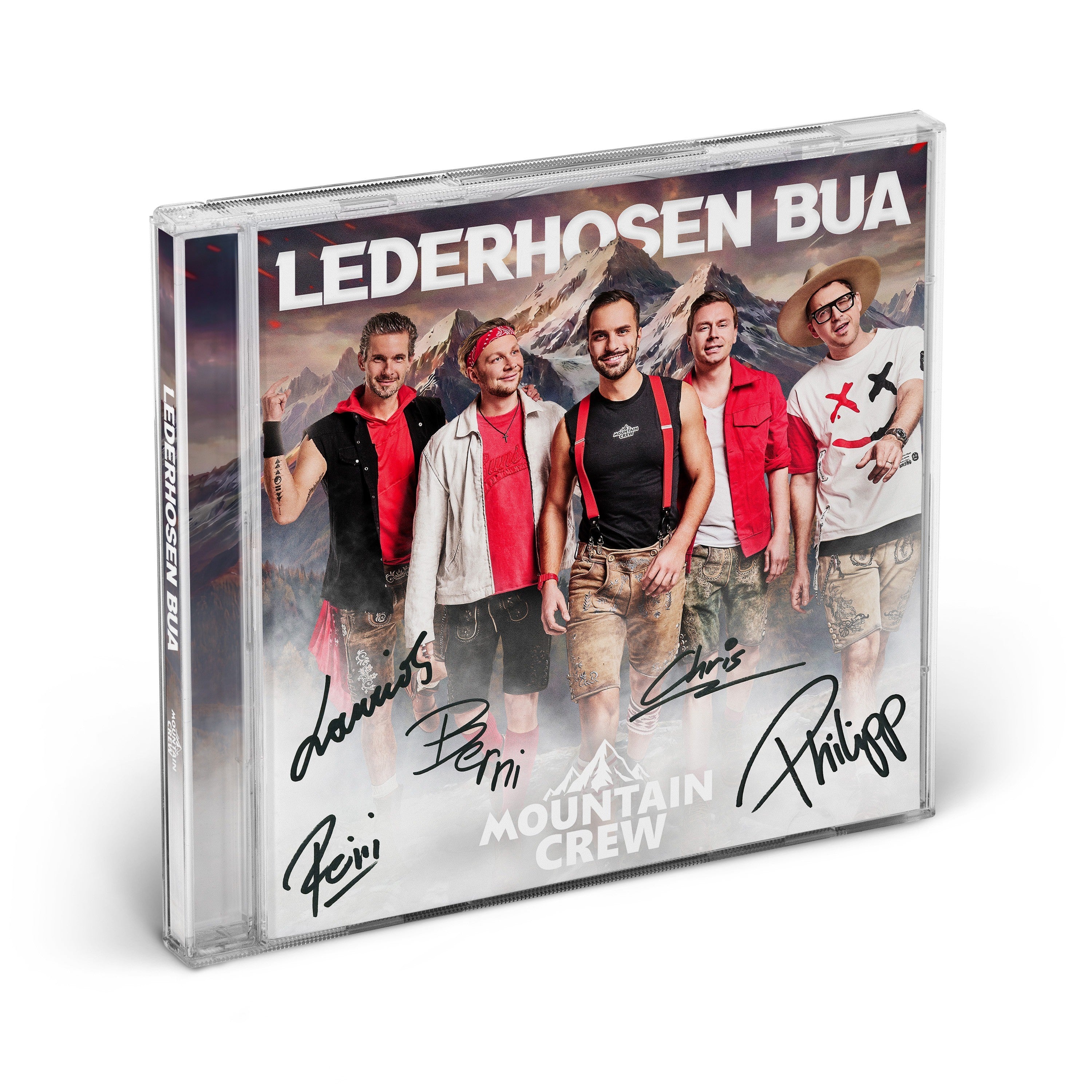 Mountain Crew Lederhosen Bua Signierte Jewelcase CD + Album Release Konzert Ticket Stockerau (Hardticket) 450602